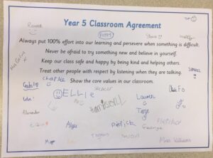classroom agreement Y 5